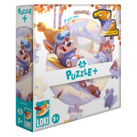 Puzzle + : LOKI fait de la luge (70 pièces)