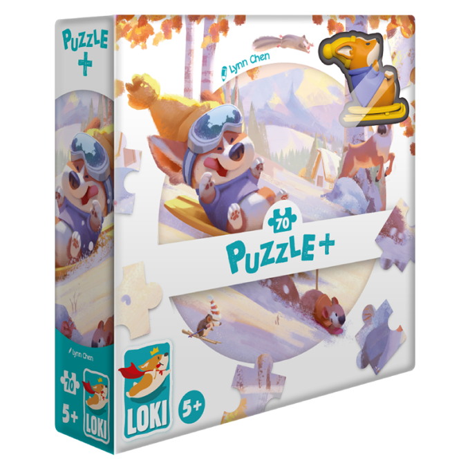 Puzzle + : LOKI fait de la luge (70 pièces)