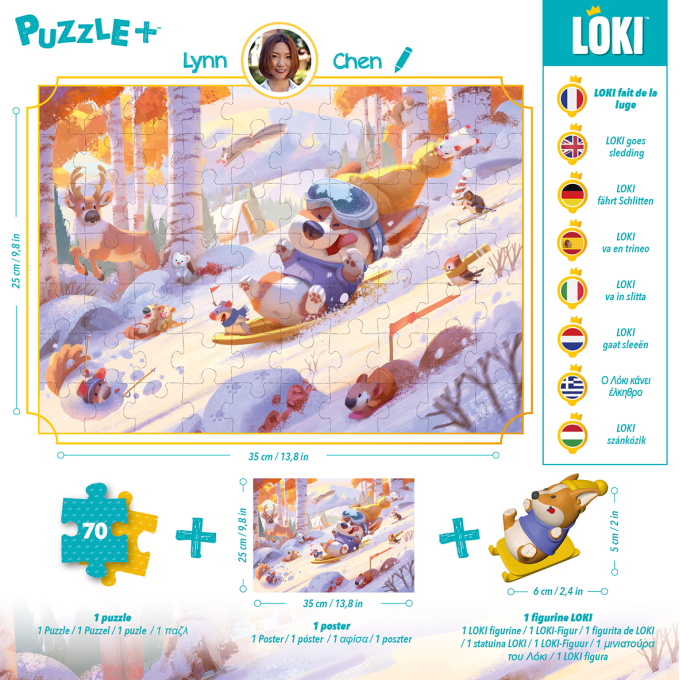 puzzle-loki-fait-de-la-luge-70-pieces