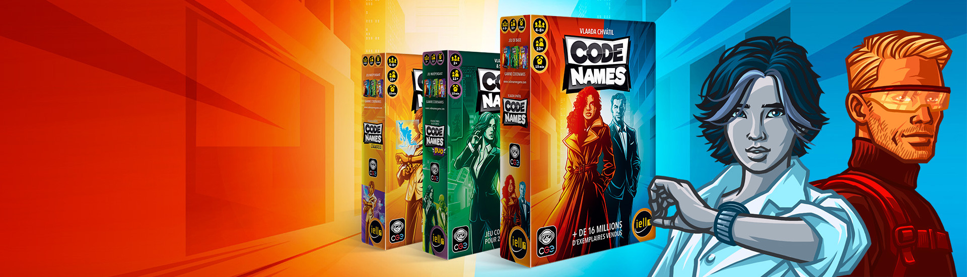 Nos classiques Codenames, Codenames Duo, Codenames Images... Des heures de plaisir à partager en famille et entre amis !